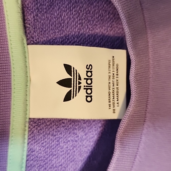 Adidas Originals Graphic Crewneck Unisex Lilac Sweatshirt L - Picture 7 of 8